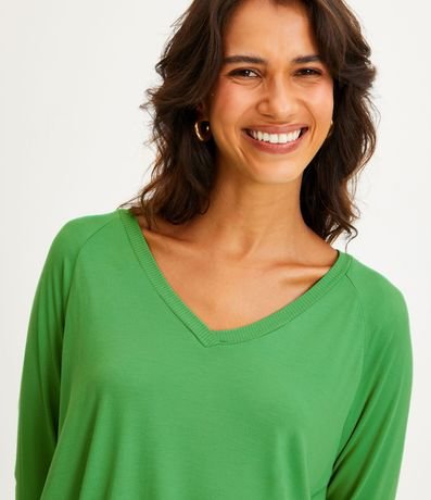 Blusa Básica en Viscosa sin Sisa con Manga 3/4 6