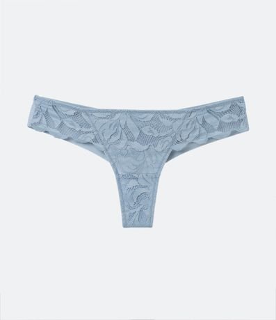 Bombacha Bikini Hilo Doble en Encaje Floral Rústica 5