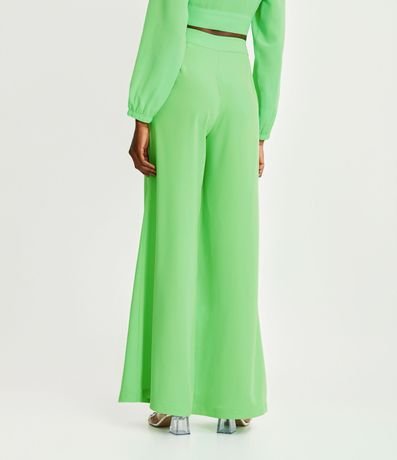 Pantalón Pantalona Sastrería en Crepé con Pliegues 3