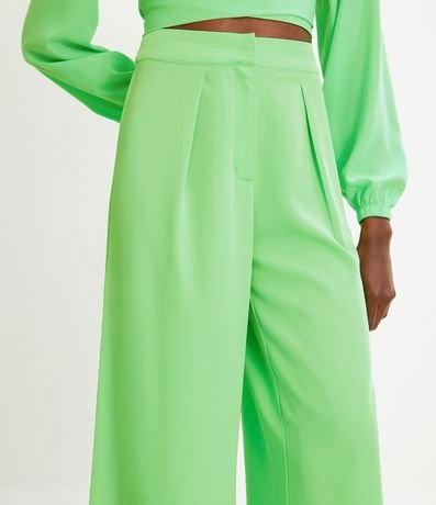 Pantalón Pantalona Sastrería en Crepé con Pliegues 4