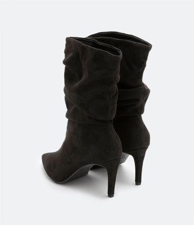 Bota Caña Média Texturizada con Puntera Fina y Taco Alto 3