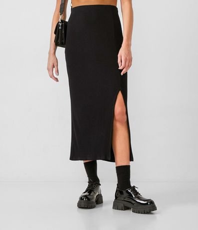 Pollera Midi en Ribana con Abertura 4