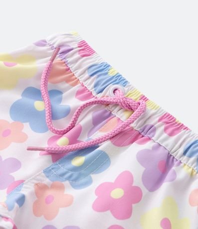 Short Infantil con Estampa de Flores y Bajo con Volado - Talle 3 a 18 meses 4