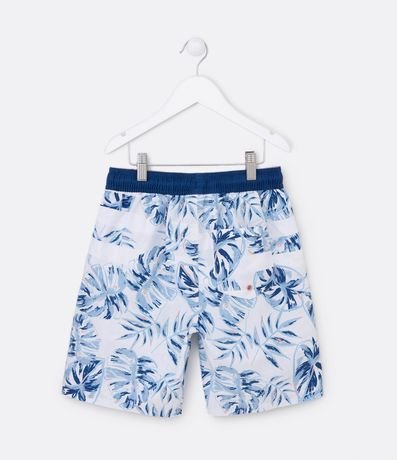 Bermuda de Baño Infantil con Estampa de Follaje - Talle 5 a 14 años 2