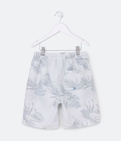 Bermuda Infantil con Estampado de Follajes - Talle 05 a 14 años 2
