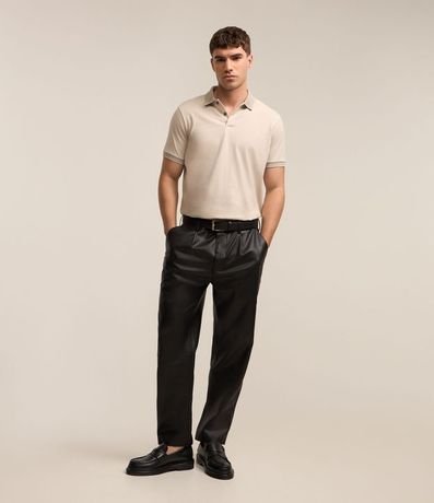 Polo Manga Corta con Cuello Jacquard 2