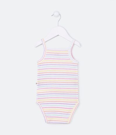 Kit 02 Bodies Infantiles con Estampas Rayada y Floral - Talle 0 a 18 meses 8