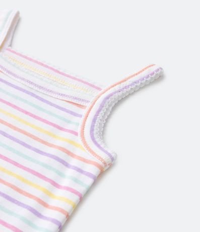 Kit 02 Bodies Infantiles con Estampas Rayada y Floral - Talle 0 a 18 meses 3