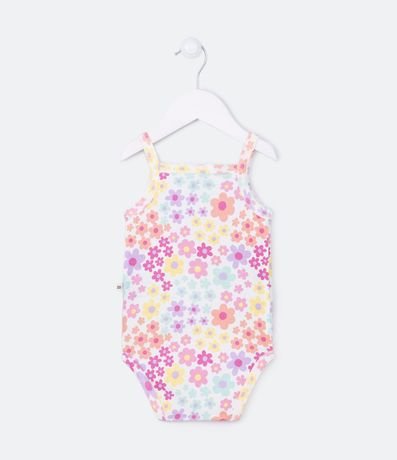 Kit 02 Bodies Infantiles con Estampas Rayada y Floral - Talle 0 a 18 meses 6