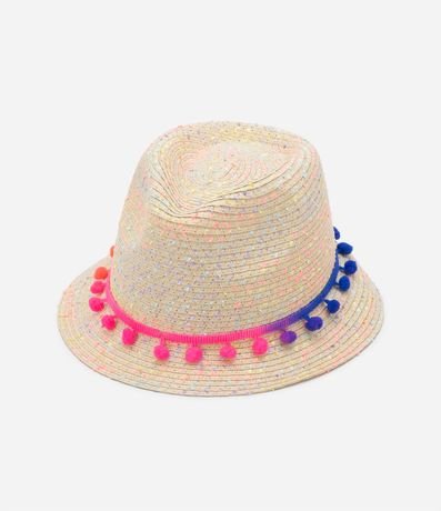 Sombrero de Paja Infantil con Pompones