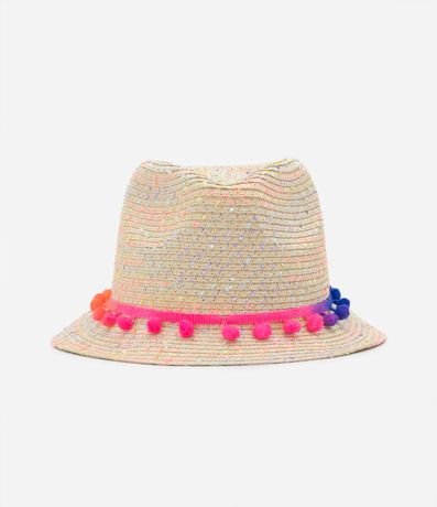 Sombrero de Paja Infantil con Pompones 2