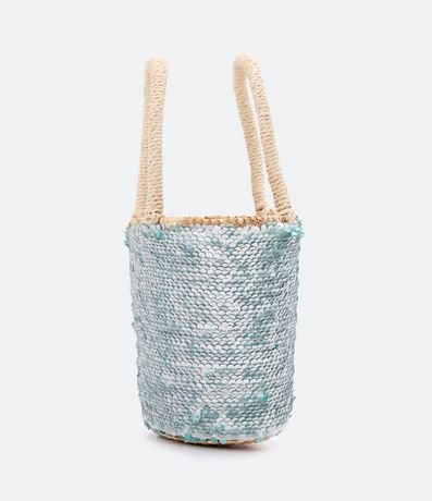 Bolso de Playa Infantil con Correa de Mano y Lentejuela Reversible - Talle U 2