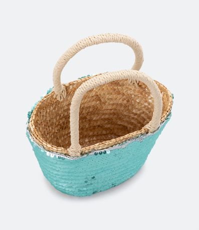 Bolso de Playa Infantil con Correa de Mano y Lentejuela Reversible - Talle U 4