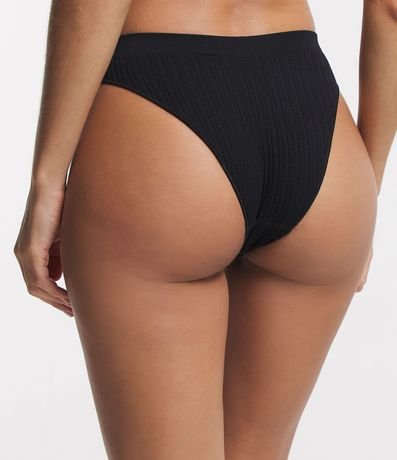 Bombacha Bikini en Poliamida con Lateral Mediano y Textura Acanalada 2