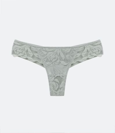 Bombacha Bikini Hilo Doble en Encaje Floral Rústica 5