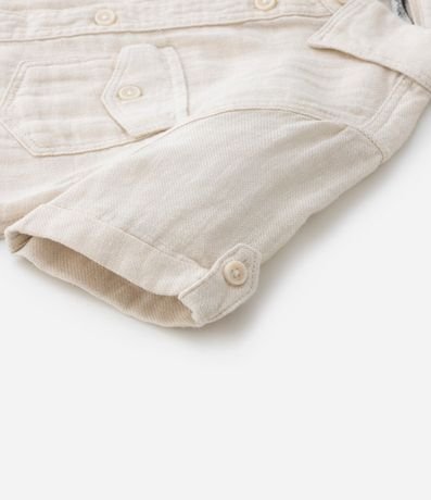 Camisa Infantil en Lino con Pequeño Bolsillo - Talle 1 a 4 años 5