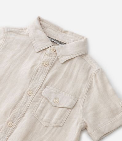 Camisa Infantil en Lino con Pequeño Bolsillo - Talle 1 a 4 años 6