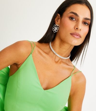 Blusa Cropped Corset en Bengalina con Escote V 4