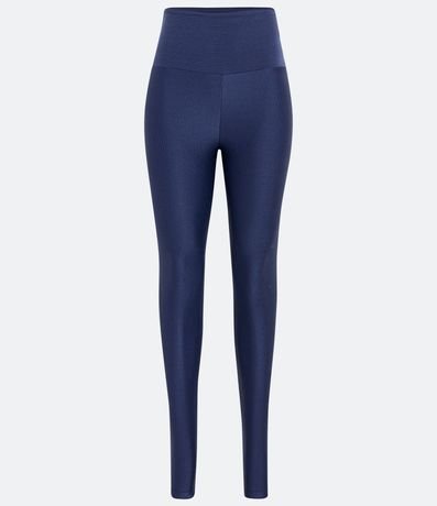 Pantalón Legging Deportiva en Poliamida Acanalada con Cintura Alta 5