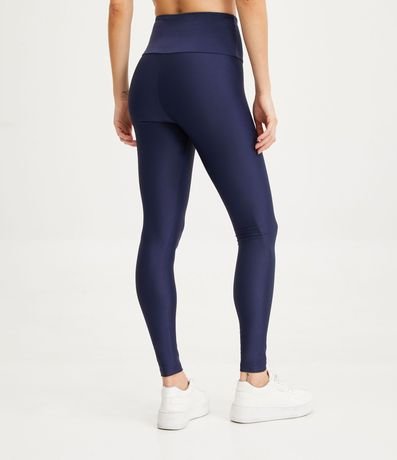 Pantalón Legging Deportiva en Poliamida Acanalada con Cintura Alta 3