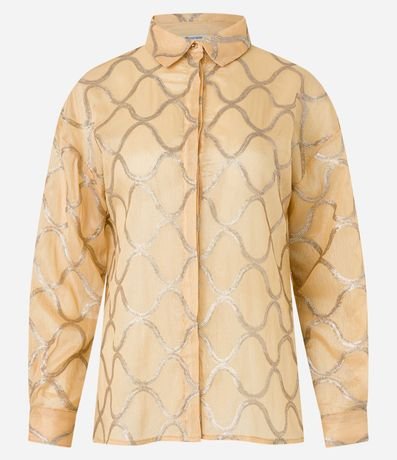 Camisa Alargada Manga Larga con Lentejuelas en Olas 2