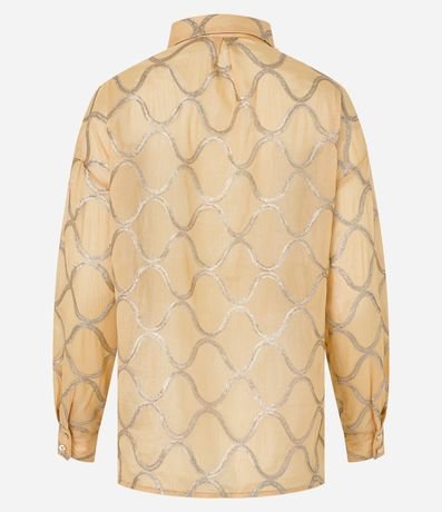 Camisa Alargada Manga Larga con Lentejuelas en Olas 4