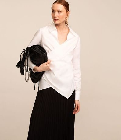 Pollera Midi Evasê en Crepé Plegado 3