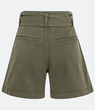 Short Corto en Sarga con Elastano y Cinturón 6