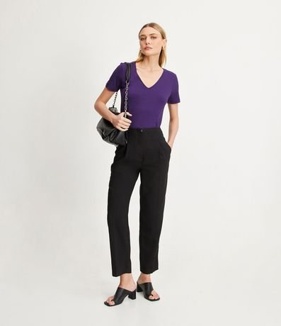 Blusa Básica en Viscosa con Escote V 2