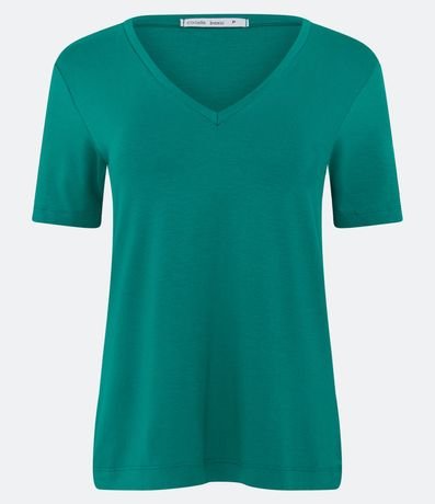 Blusa Básica en Viscosa con Escote V 5