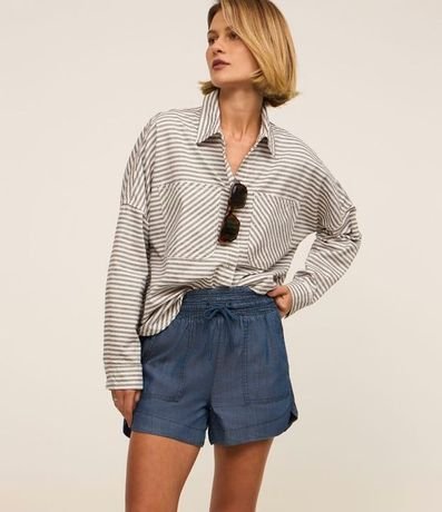 Short Runner en Jeans con Elástico Largo en la Cintura 2