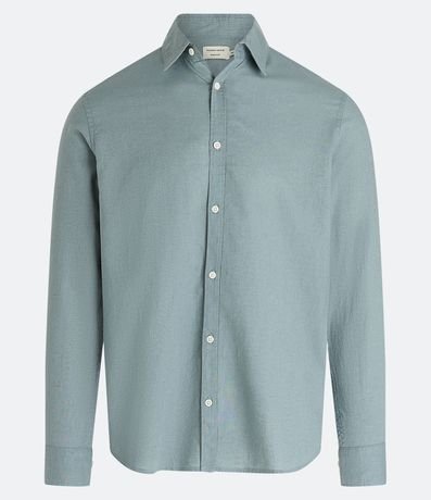 Camisa Comfort Básica en Lino Manga Larga 6