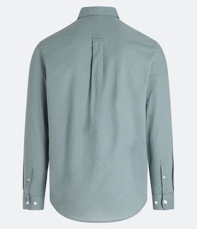 Camisa Comfort Básica en Lino Manga Larga 7