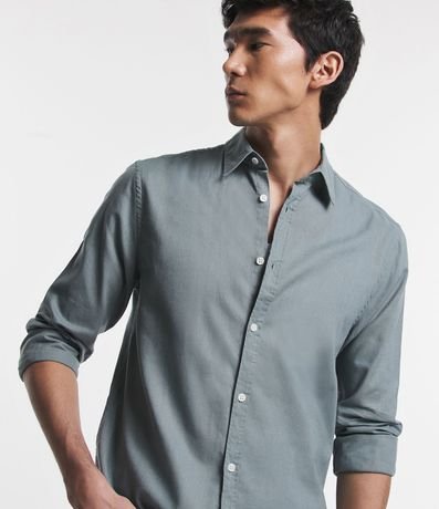 Camisa Comfort Básica en Lino Manga Larga 3