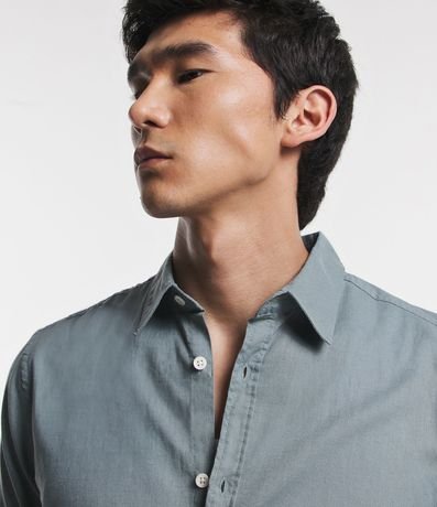 Camisa Comfort Básica en Lino Manga Larga 5