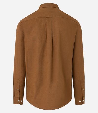 Camisa Comfort Básica en Lino Manga Larga 6