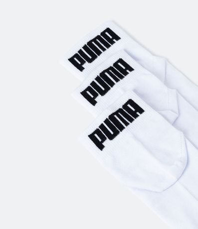 Kit 03 Pares de Medias Caña Corta Deportivas en Algodón con Logo Puma 4