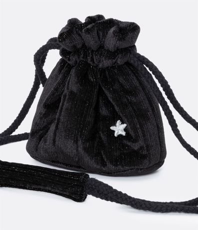 Bolso Saco Infantil en Terciopelo con Detalle de Estrella