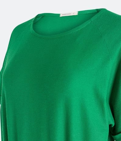 Blusa Cropped en Flamé con Elástico en la Barra 3