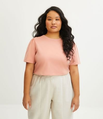 Blusa en Algodón con Manga Abullonada Curve & Plus Size 1