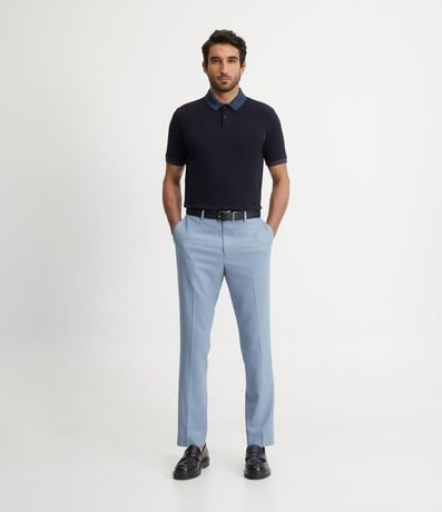 Polo Slim en Algodón con Botones y Detalles Contrastantes 2