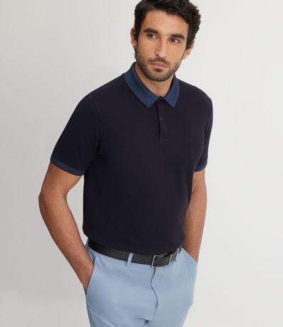 Polo Slim en Algodón con Botones y Detalles Contrastantes 6