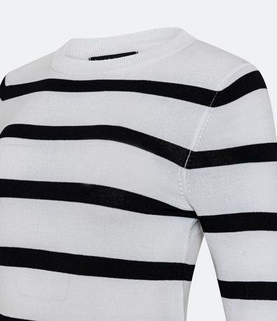 Suéter en Punto Rayado con Botones en la Manga 7