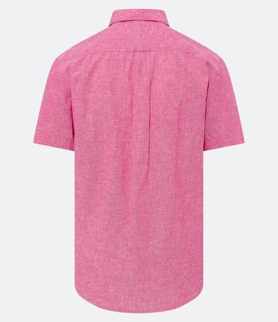 Camisa Comfort Básica en Lino con Bolsillo Delantero 8
