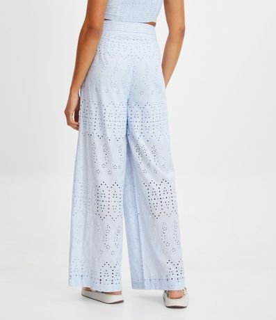Pantalón Pantalona en Laise Textura de Flor y Bolsillos 3