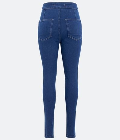Pantalón Cintura Alta en Jeans con Bolsillos Traseros 6