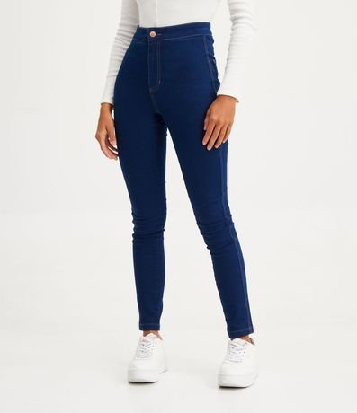 Pantalón Cintura Alta en Jeans con Bolsillos Traseros 2
