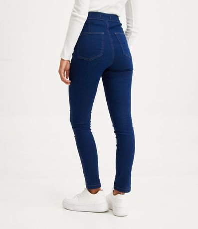 Pantalón Cintura Alta en Jeans con Bolsillos Traseros 3