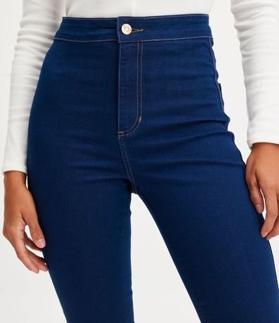 Pantalón Cintura Alta en Jeans con Bolsillos Traseros 4