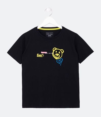 Remera Infantil con Estampado Grafitti de Osito - Talle 5 a 14 años 1